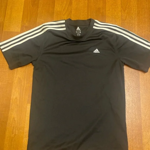 Adidas Black Short Sleeve Tee Classic Athletic Wear - Picture 5 of 14
